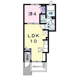 赤堀駅 徒歩4分 1階の物件間取画像